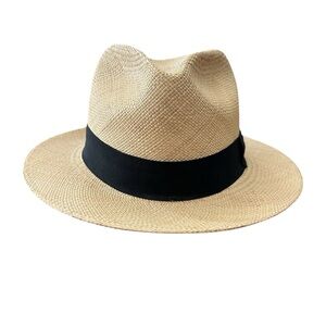 THE J. PETERMAN CO. Panama Hat Genuine Handwoven Ecuador Straw Classic XL